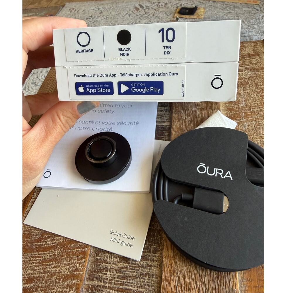 Oura Ring Generation 3 Activity Tracker Heritage Style Black Size 10 - Picture 2 of 11